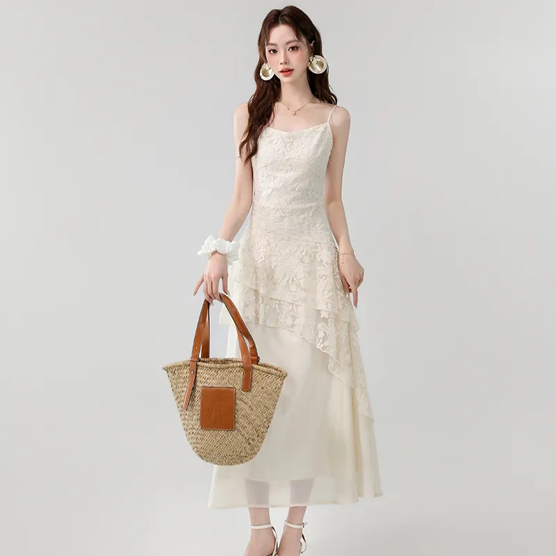 Mm Slip Dresses Women's Apricot-1