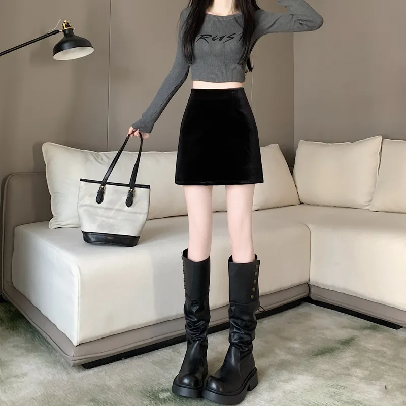 MM Casual Short Skirts Women's Black-3