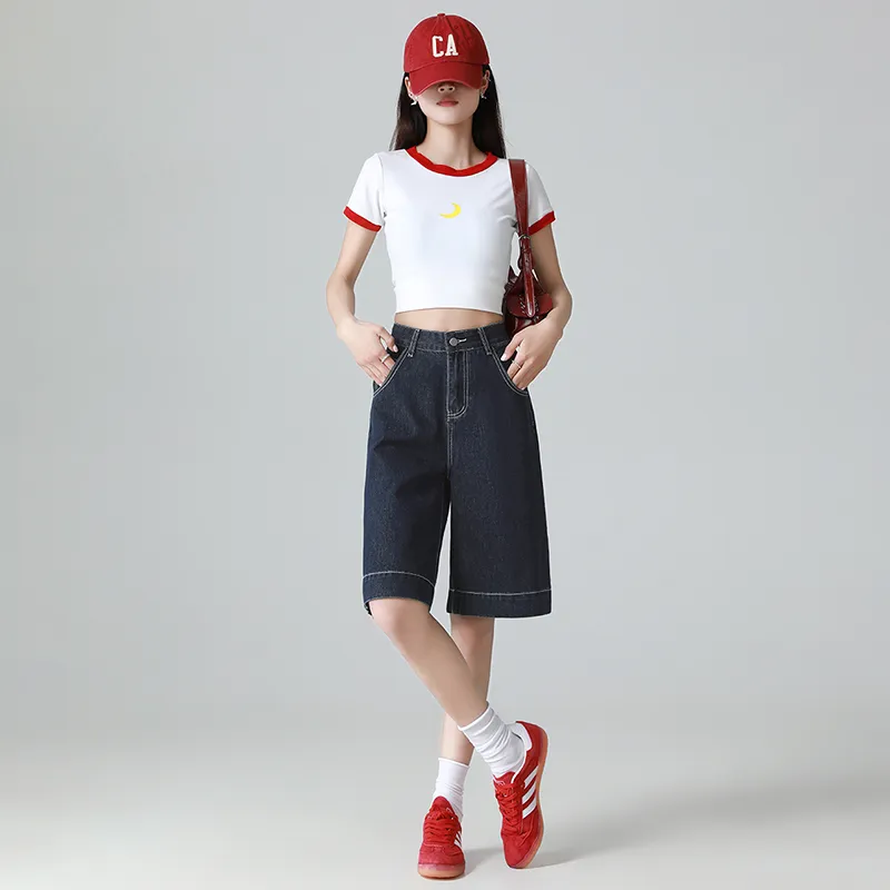 MM Denim Shorts Women's Dark Blue-4