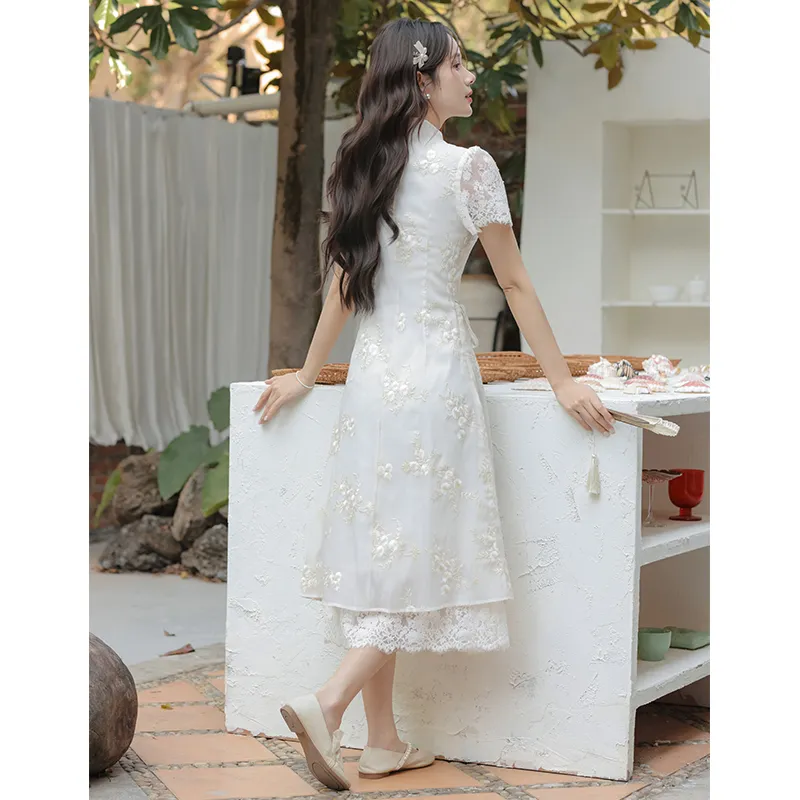 Mm Short Sleeved Dresses Women's Apricot-1