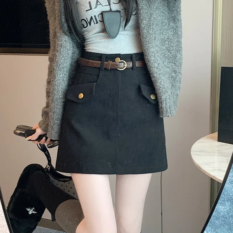 MM Casual Short Skirts For Fall And Winter Women's-5