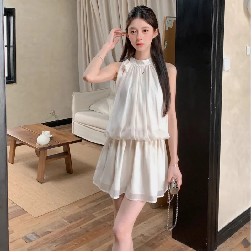 Mm Sleeveless Dresses Women's Apricot-3