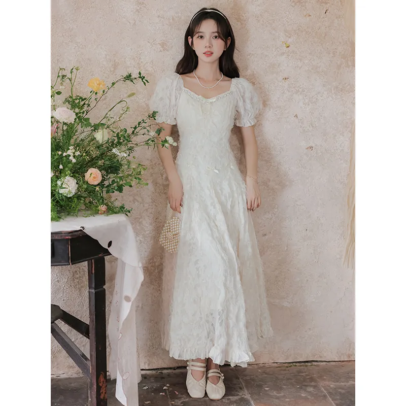 Mm Short Sleeved Dresses Women's Apricot-1