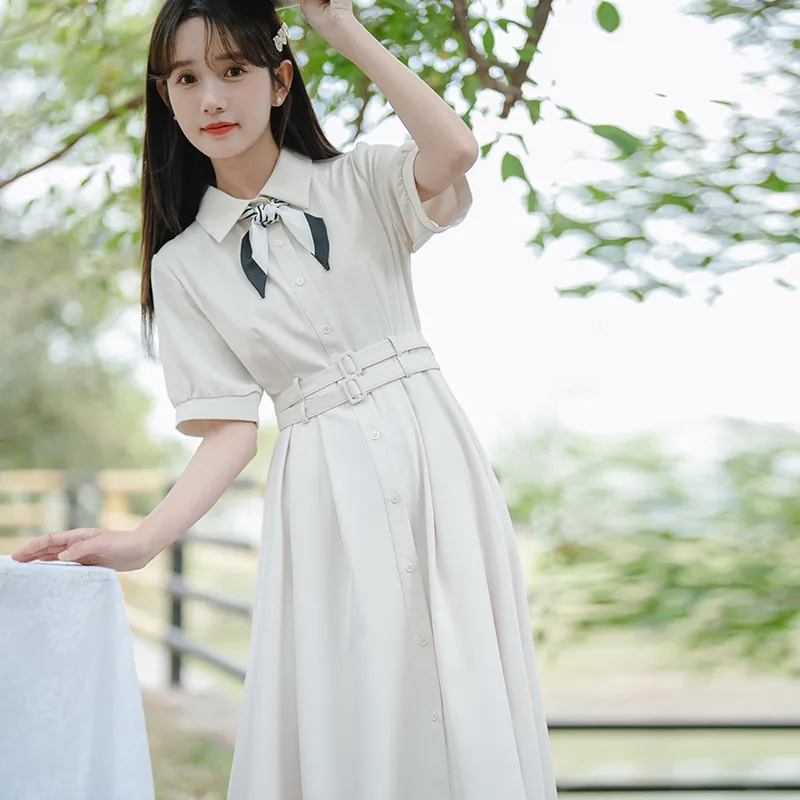 Mm Short Sleeved Dresses Women's White-2