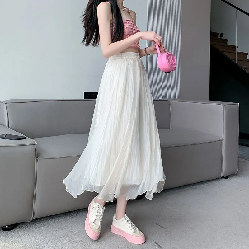 MM Casual Long Skirt Women's Apricot-5