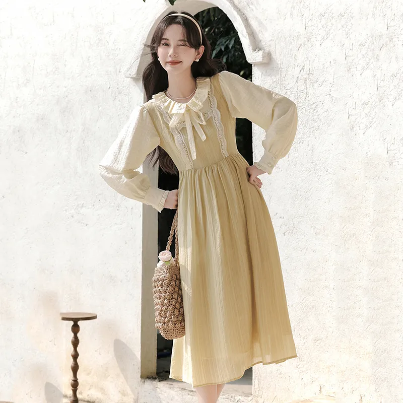 MM Long Sleeved Dresses Women's-1