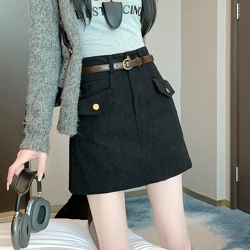 MM Casual Short Skirts For Fall And Winter Women's-2
