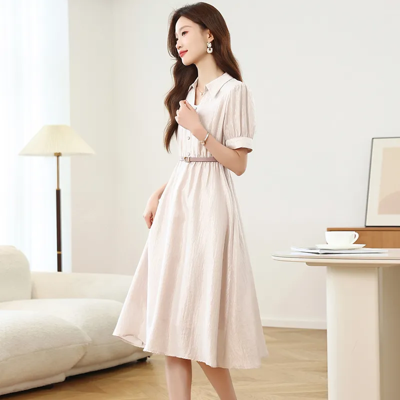 MM Short Sleeved Dress Women's Light Pink-4