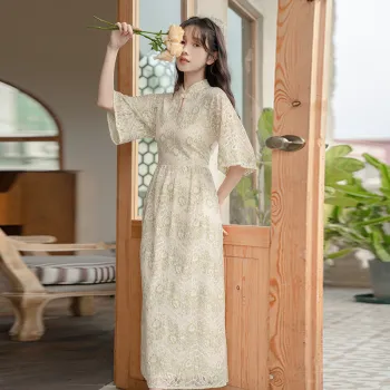 Mm Short Sleeved Dresses Women's Turquoise Lace Dress