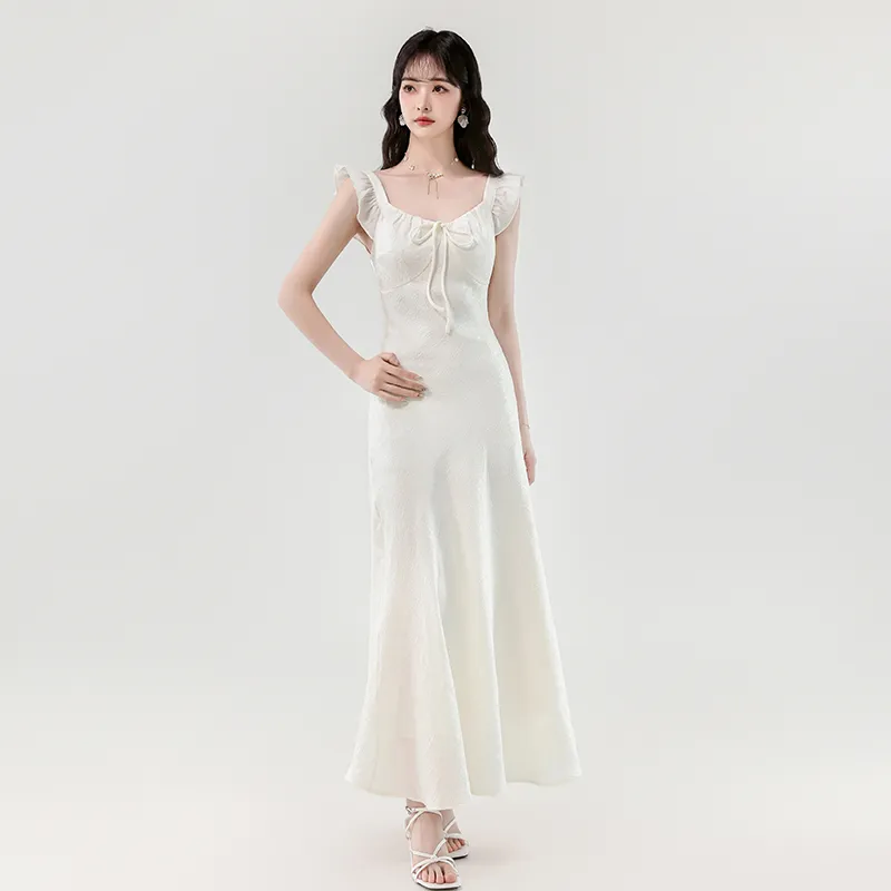 Mm Short Sleeved Dresses Women's Pearl White-2