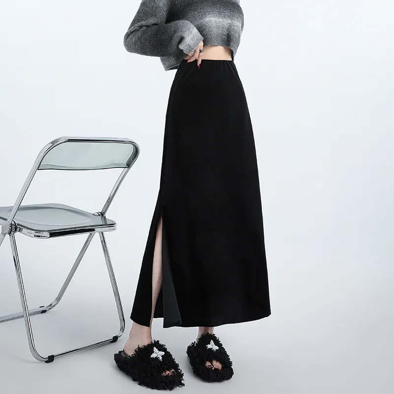 MM Casual Long Skirts Women's Black-2