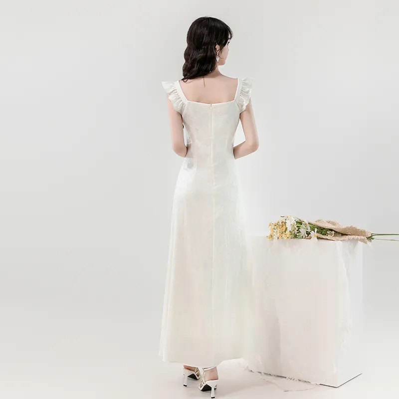 Mm Short Sleeved Dresses Women's Pearl White-4