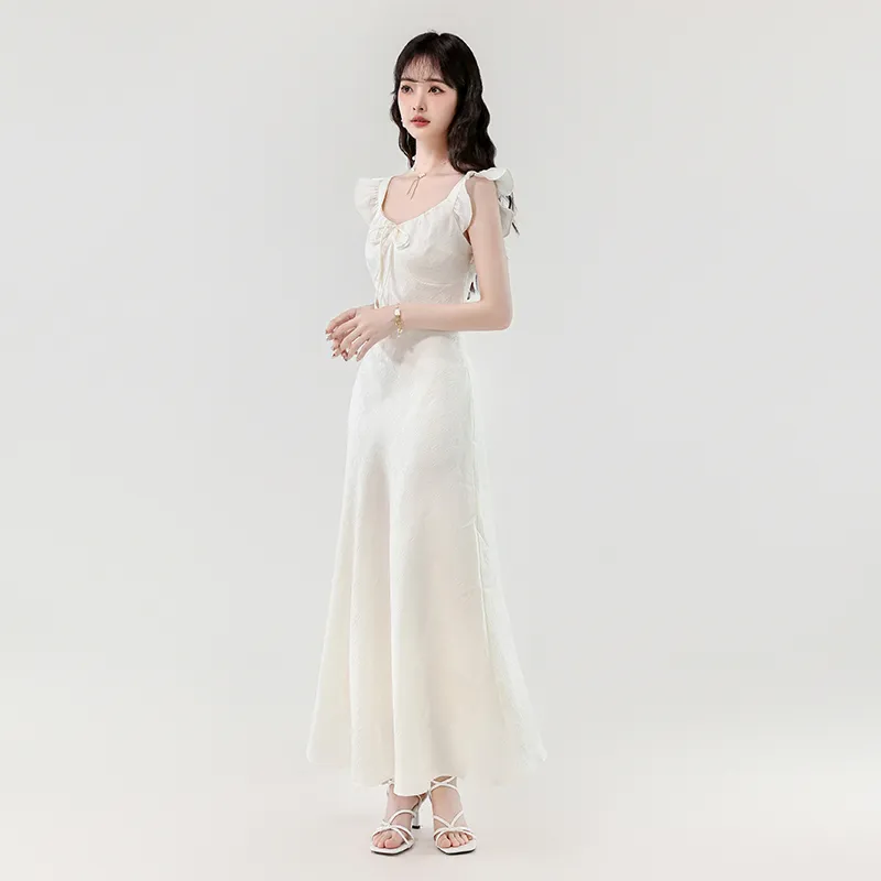 Mm Short Sleeved Dresses Women's Pearl White-3