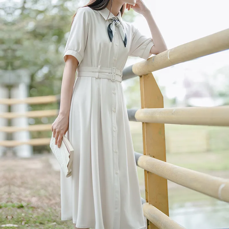 Mm Short Sleeved Dresses Women's White-3