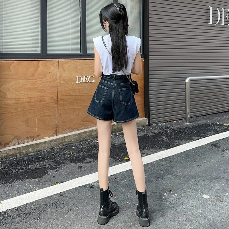 MM Denim Short Skirts Women's Dark Blue-1