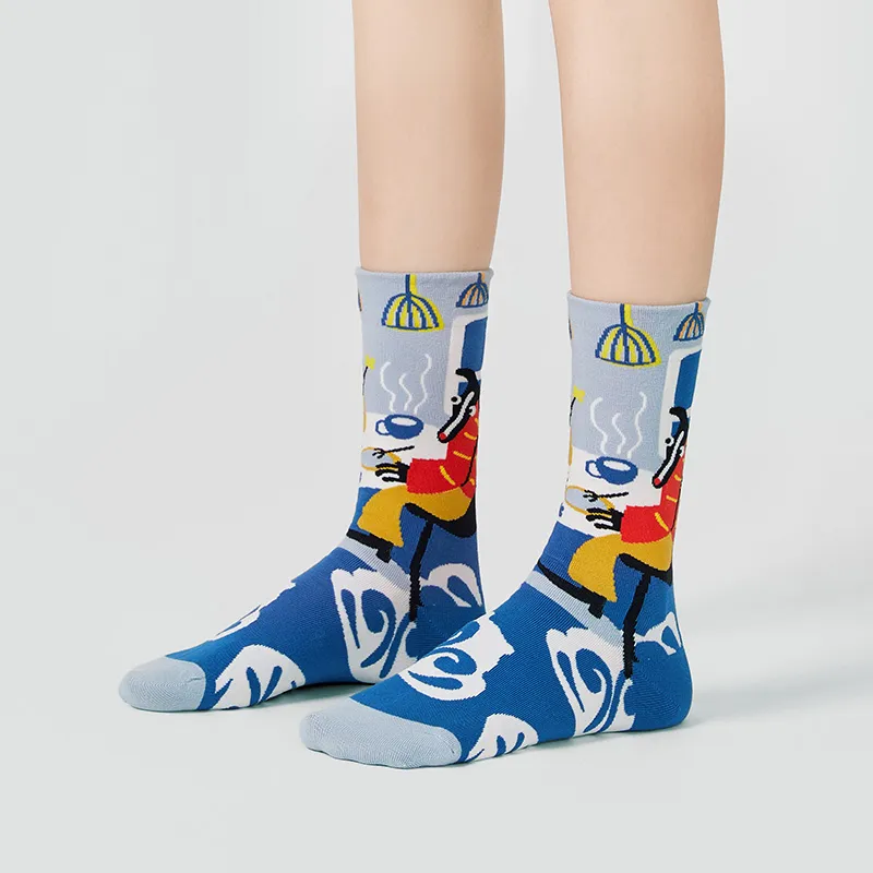 RUMEE FOR Mid Calf Socks Unisex 5 Pack-3