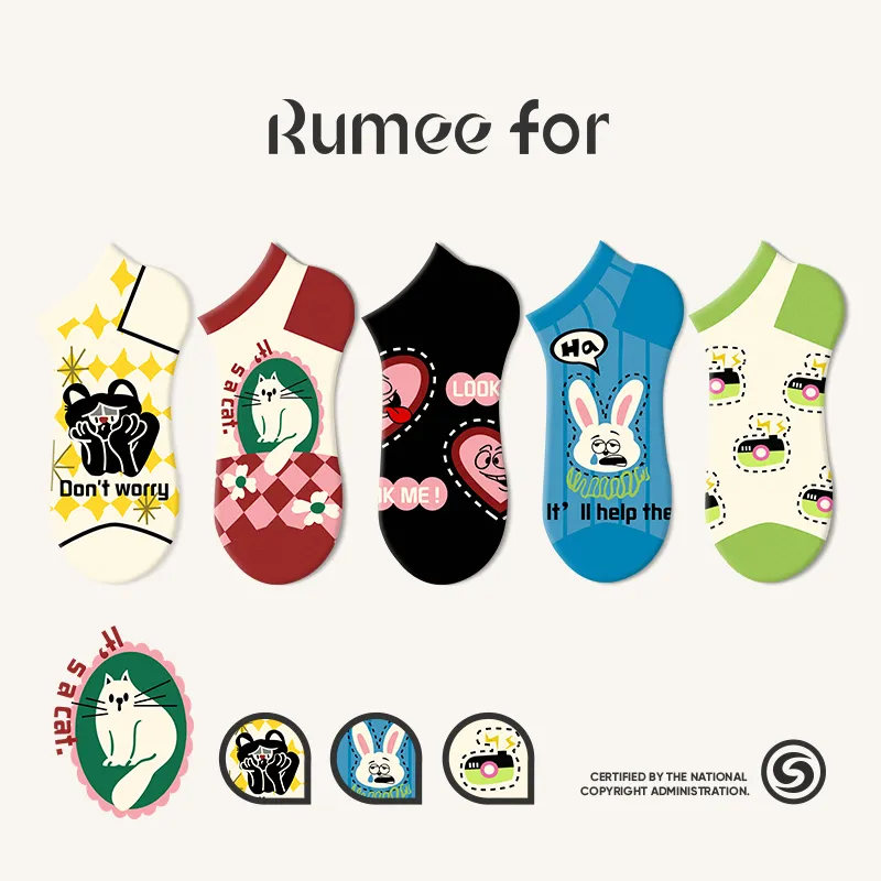 RUMEE FOR No Show Socks Unisex 5 Pack-10