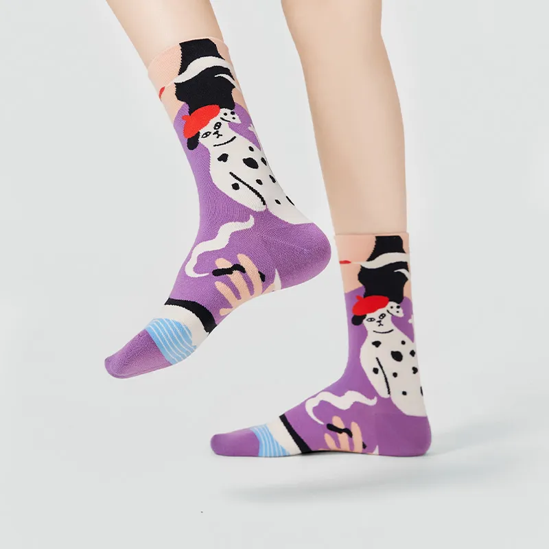 RUMEE FOR Mid Calf Socks Unisex 5 Pack-4
