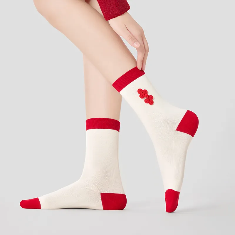 RUMEE FOR Mid Calf Socks Unisex 4 Pack Lots Of Good Luck-1