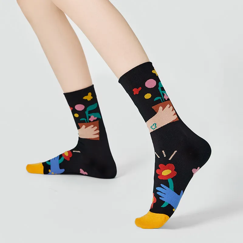 RUMEE FOR Mid Calf Socks Unisex 5 Pack-1