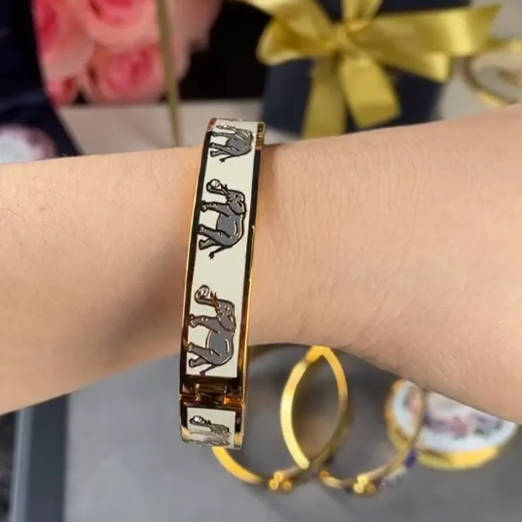 Halcyon Days Brass Bangles Unisex-2