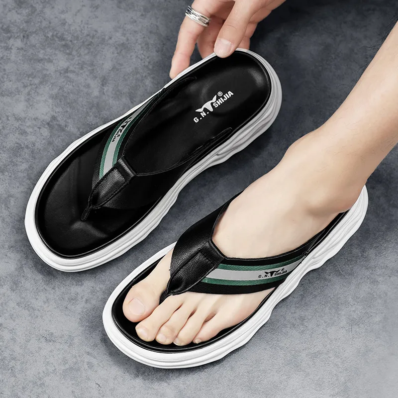G.N.SHIJIA Stitching Odor Resistant Slip Resistant Flip Flops Men's-7