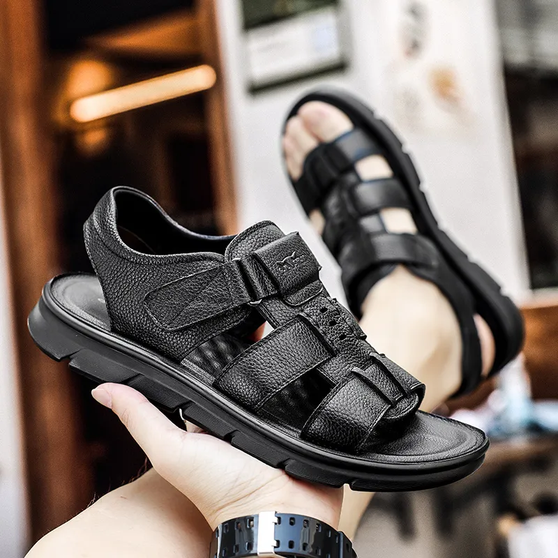 G.N.SHIJIA Beach Sandals Men Black/Brown-1
