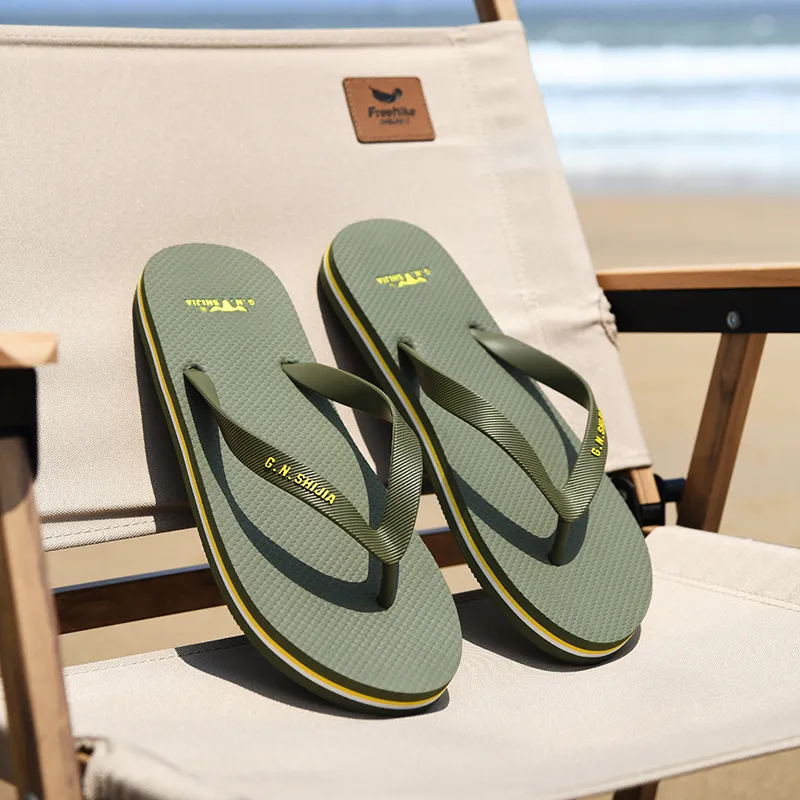 G.N.SHIJIA Stitching Slip Resistant Flip Flops Men's-3