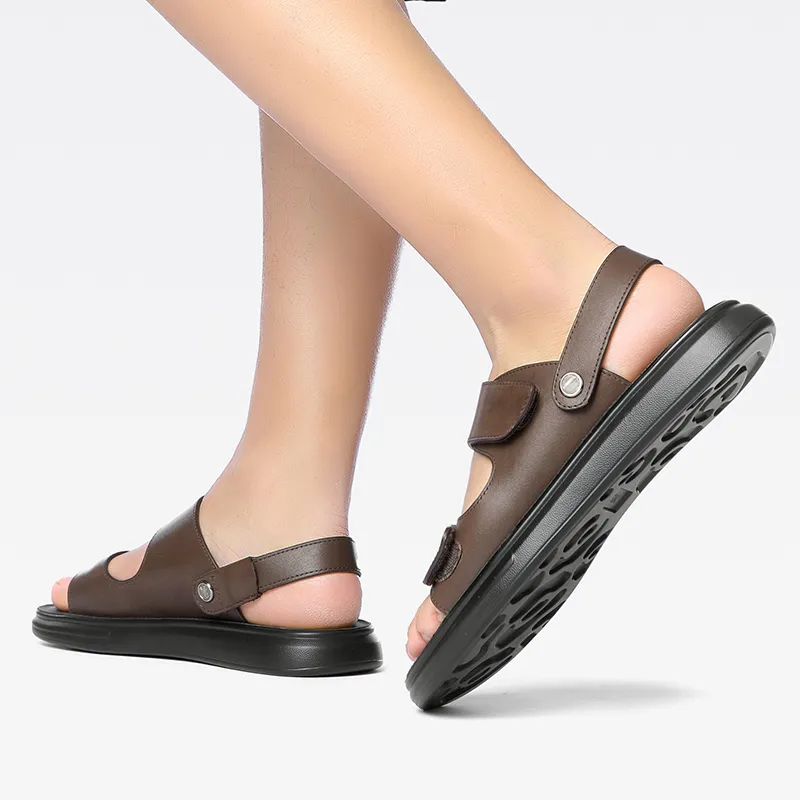 G.N.SHIJIA Beach Sandals Men Black/Brown-7
