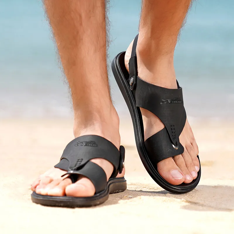 G.N.SHIJIA Beach Sandals Men Black/Brown-1