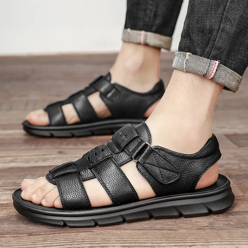 G.N.SHIJIA Beach Sandals Men Black/Brown-2