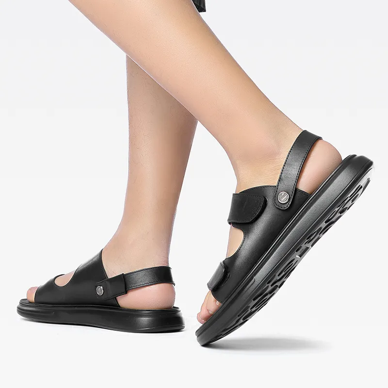 G.N.SHIJIA Beach Sandals Men Black/Brown-3