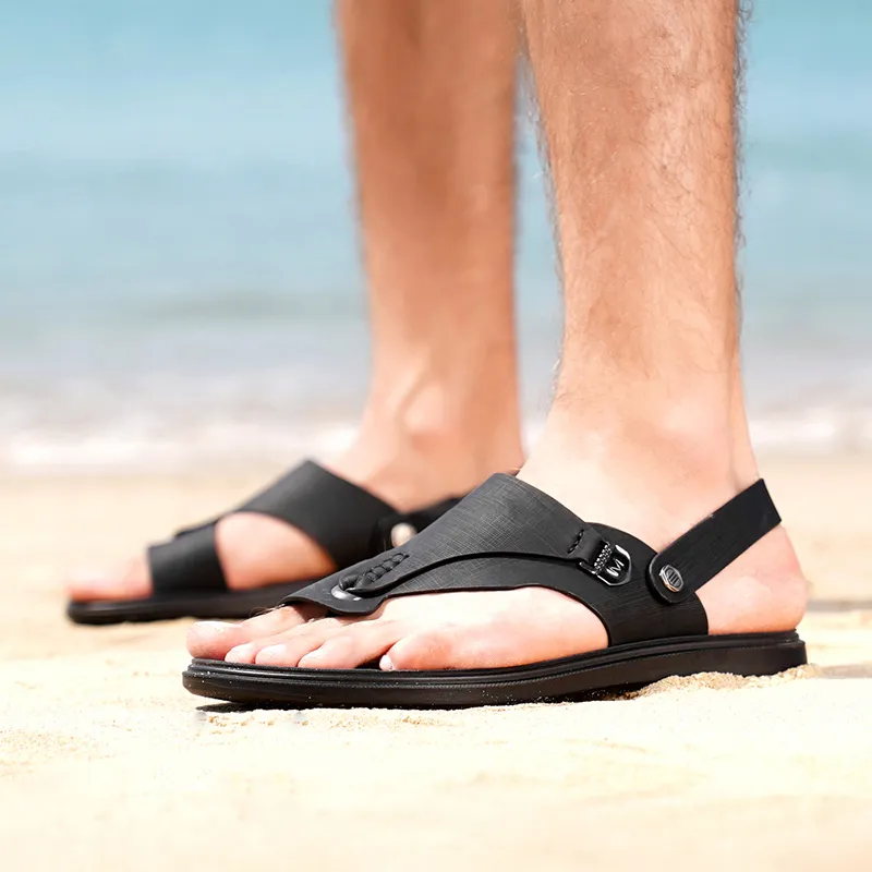 G.N.SHIJIA Beach Sandals Men Black/Brown-2
