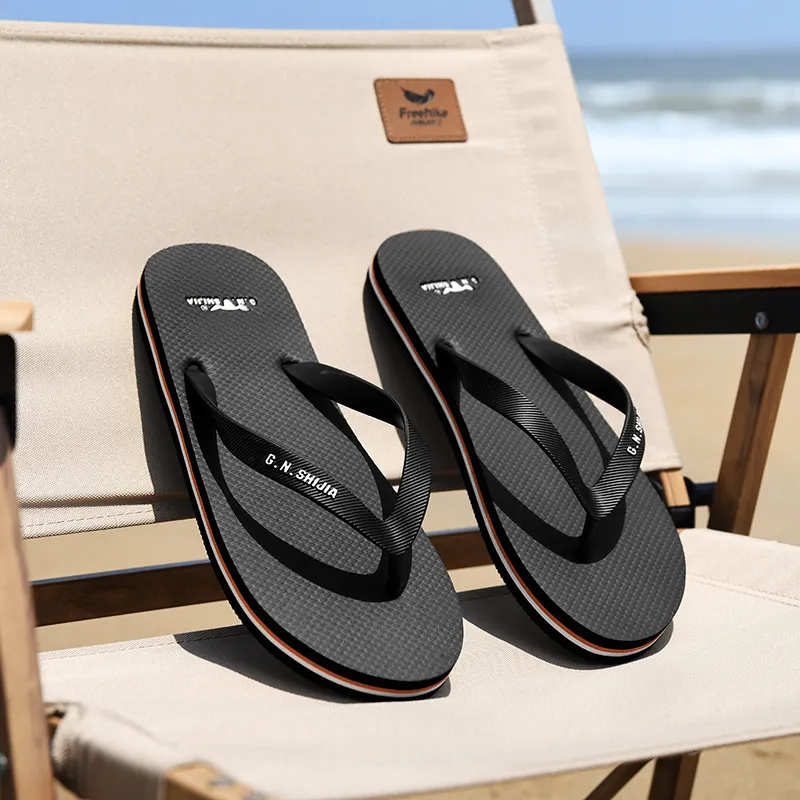 G.N.SHIJIA Stitching Slip Resistant Flip Flops Men's-1