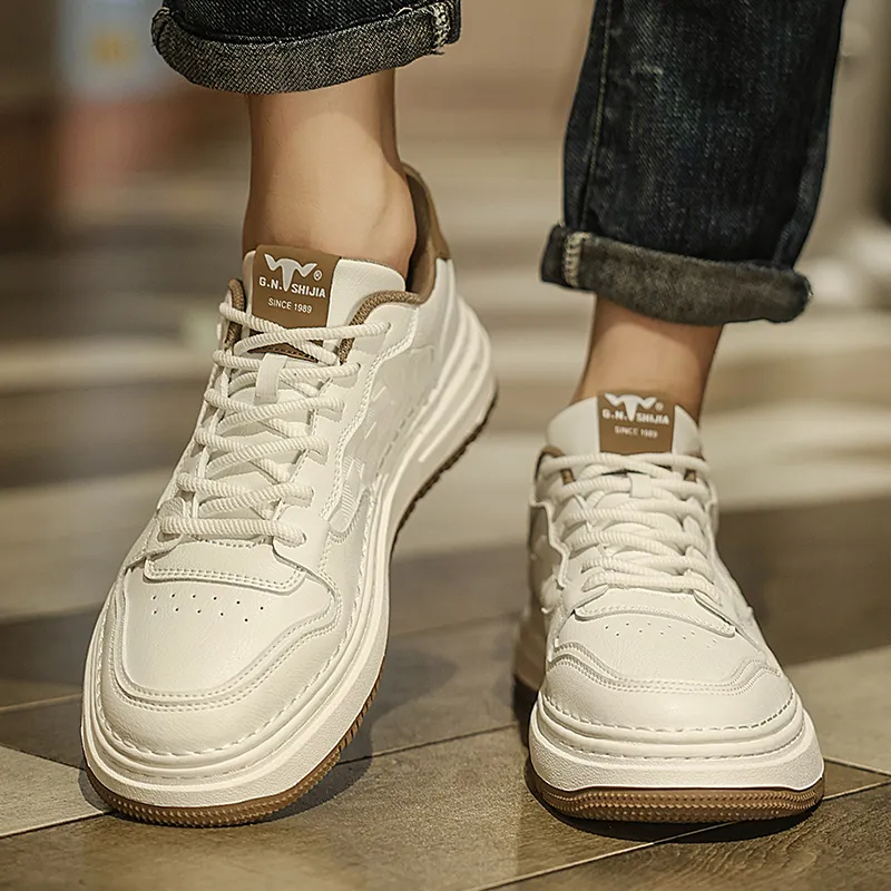 G.N.SHIJIA Slip-Resistant Lightweight Height Increasing Low-Top Skateboard Shoes Men's-18