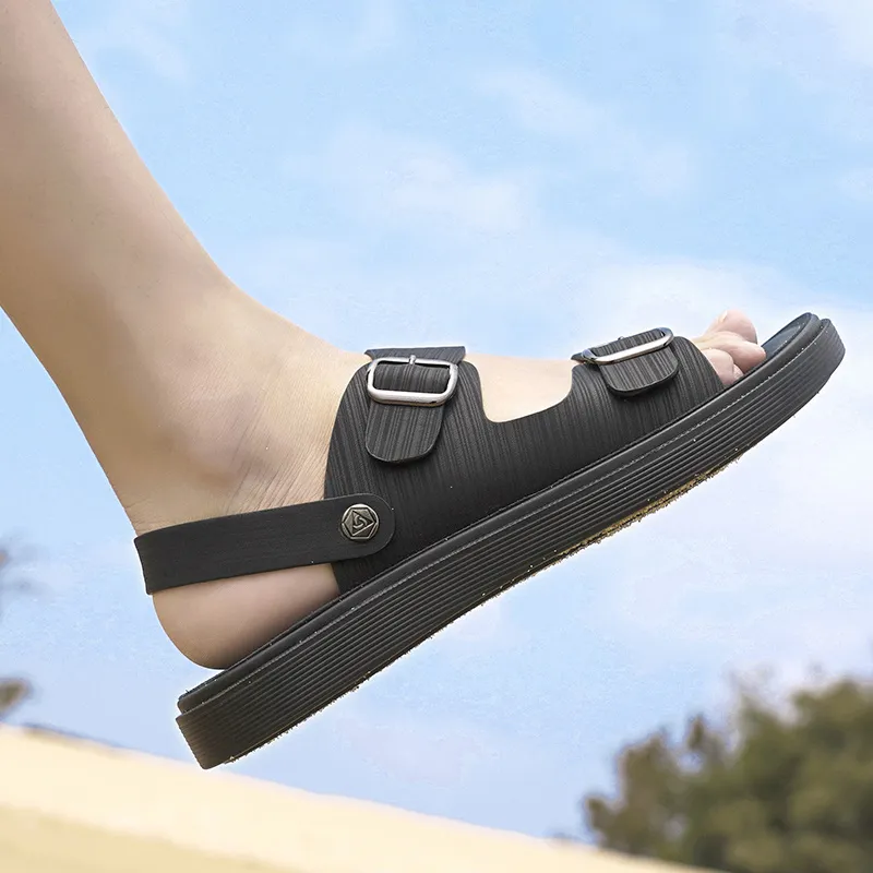 G.N.SHIJIA Beach Sandals Men Black/Brown-5
