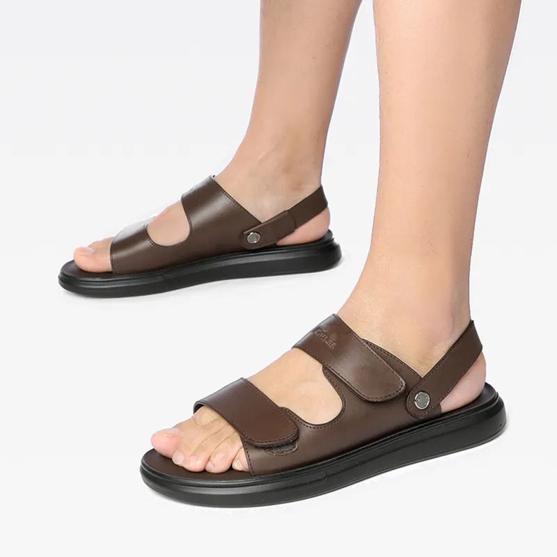 G.N.SHIJIA Beach Sandals Men Black/Brown-5