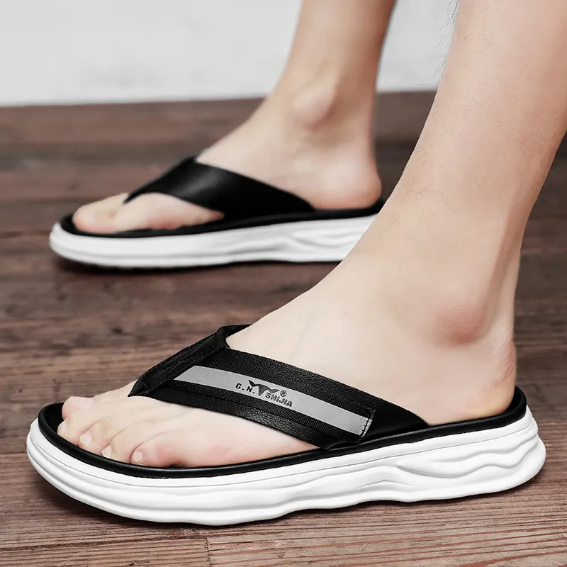 G.N.SHIJIA Stitching Odor Resistant Slip Resistant Flip Flops Men's-3