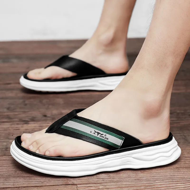 G.N.SHIJIA Stitching Odor Resistant Slip Resistant Flip Flops Men's-9