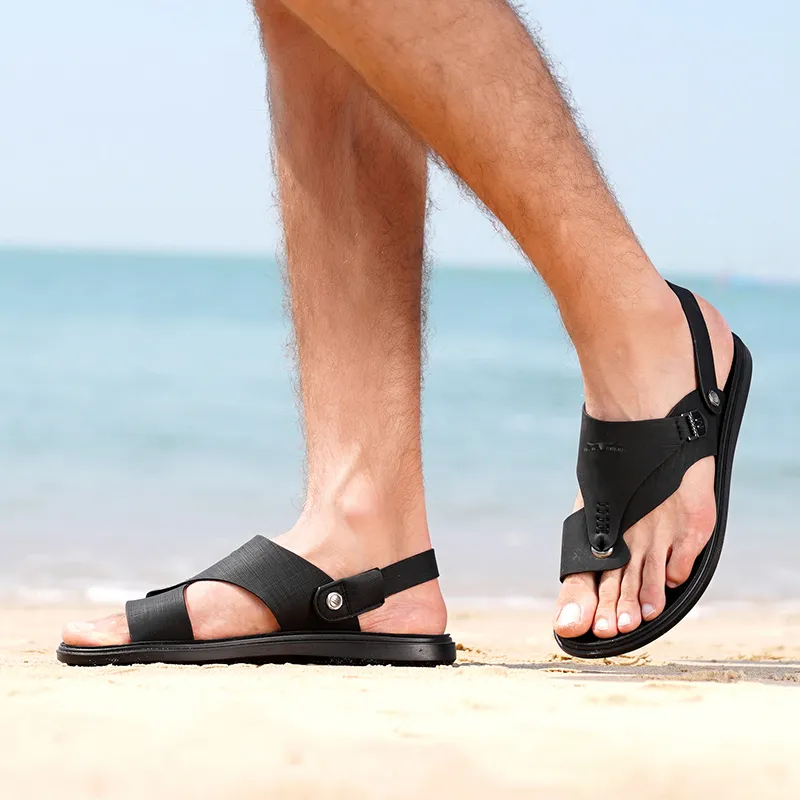 G.N.SHIJIA Beach Sandals Men Black/Brown-3