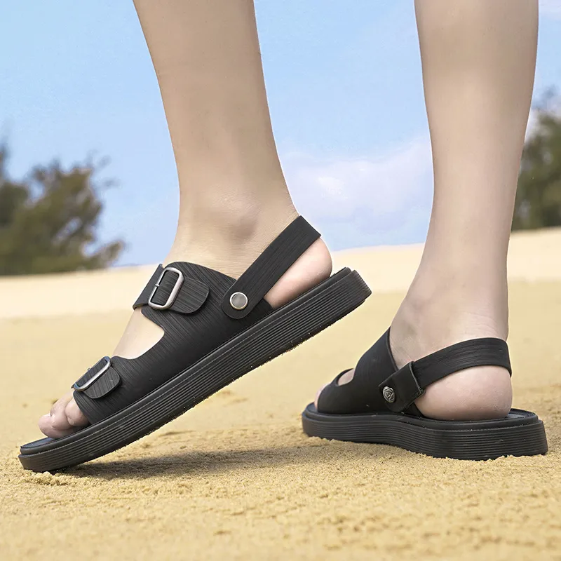 G.N.SHIJIA Beach Sandals Men Black/Brown-3