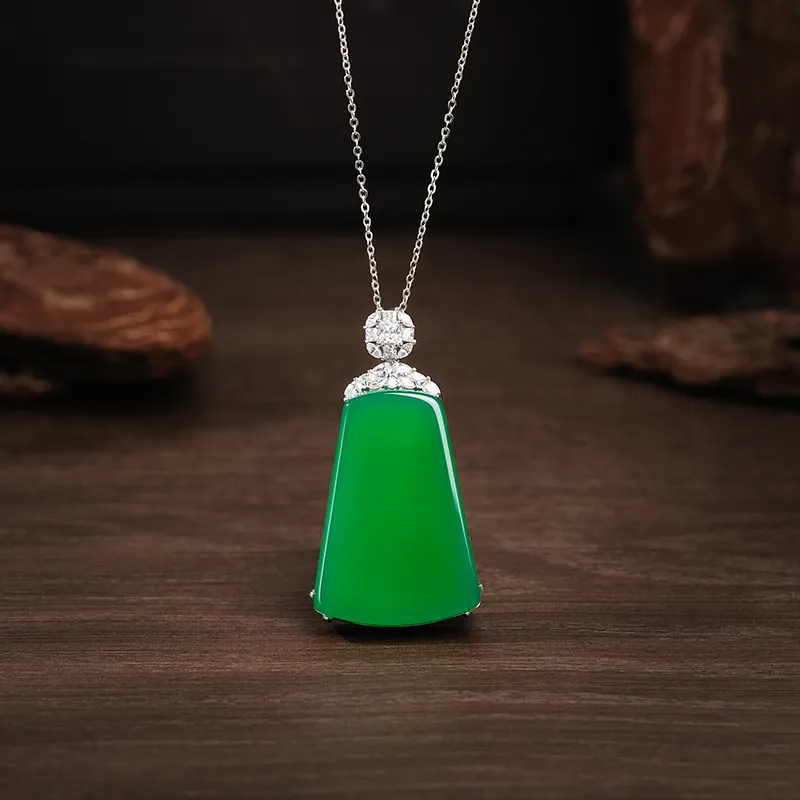 Diamond International Chalcedony Pendants Women's-1