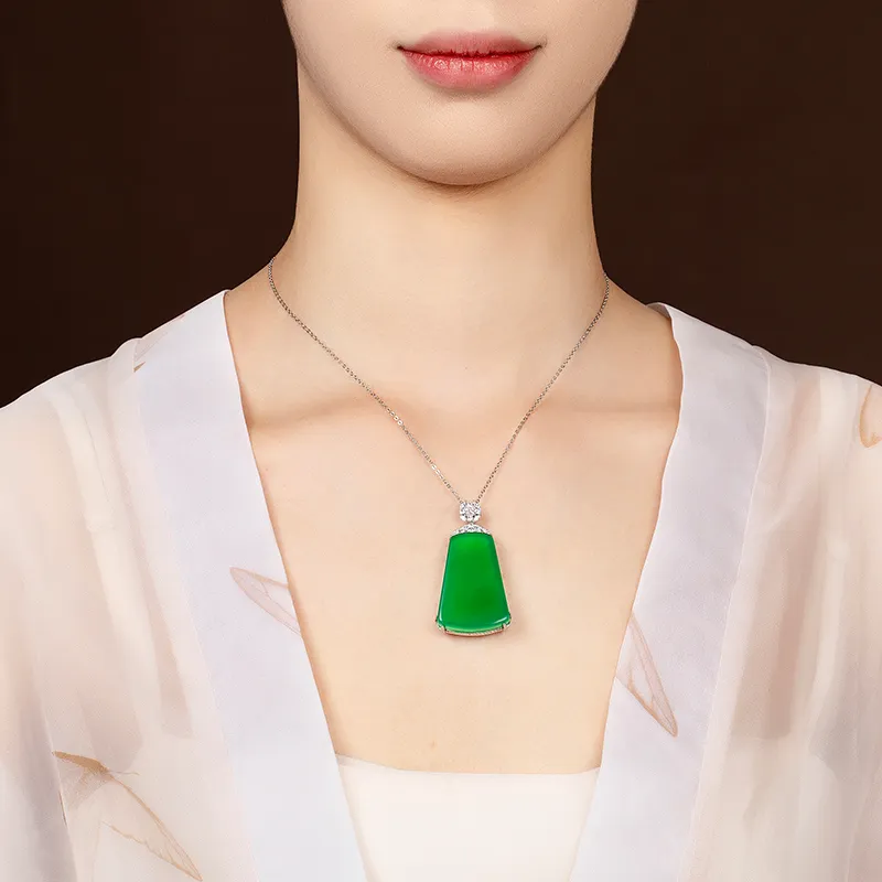 Diamond International Chalcedony Pendants Women's-3