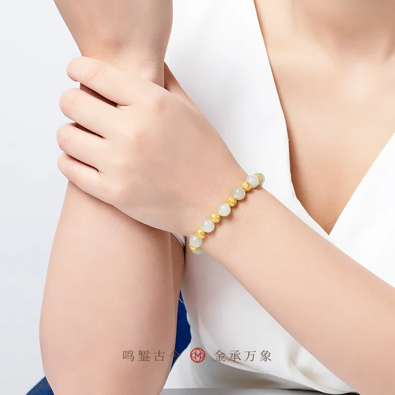 Diamond International Hetian Jade Bracelets White Jade Women's-5
