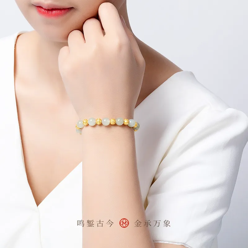Diamond International Hetian Jade Bracelets White Jade Women's-4