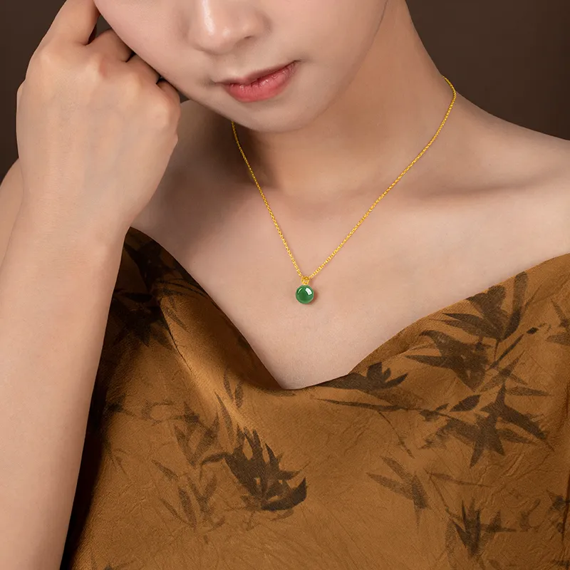 Diamond International Hetian Jade Pendants Jasper Women's-4