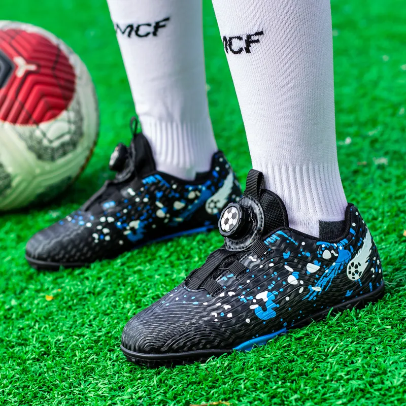 Hicellon TF Rubber Broken Studs Artificial Ground Natural Ground Slip-Resistant Soccer Shoes Unisex-7