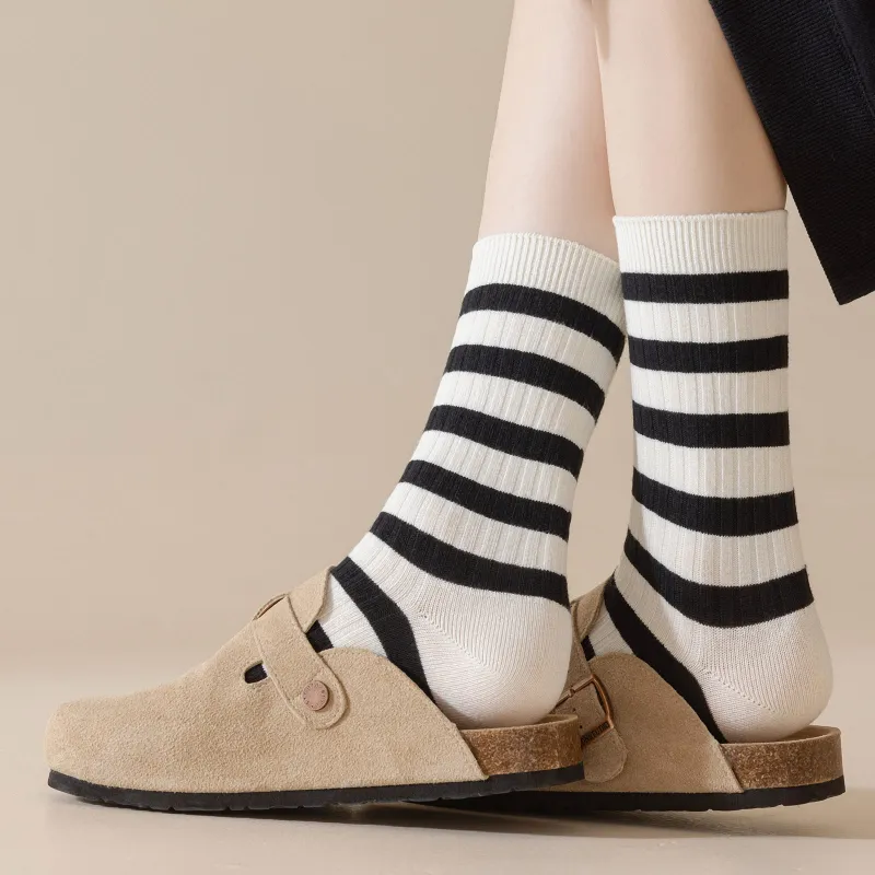 XXLLG Mid Calf Socks Women's Shopping Bag 4 Pack-1
