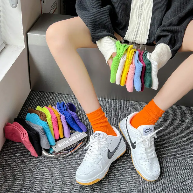 XXLLG Mid Calf Socks Women's 5 Pack-2