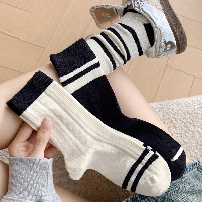 XXLLG Mid Calf Socks Women's 5 Pack-2